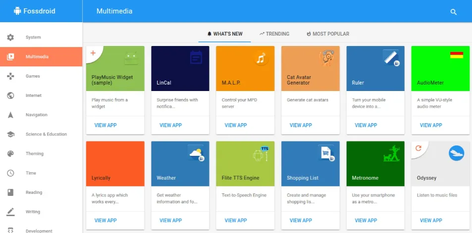 Fossdroid: Free and open source Android apps
