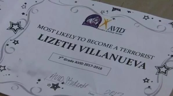 Texas Teacher Gives Seventh Grader 'Most Likely To Become A Terrorist' Award | 106046