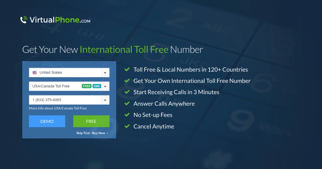 Get Your New International Toll Free Number
