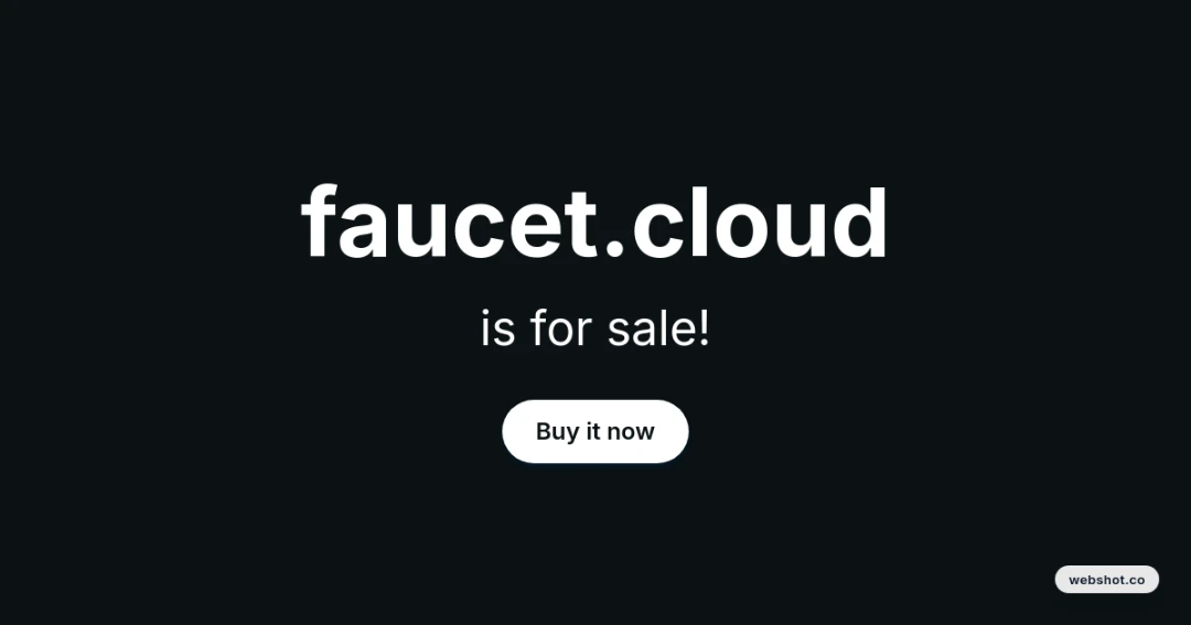 Aftermarket.com | The domain faucet.cloud is for sale!
