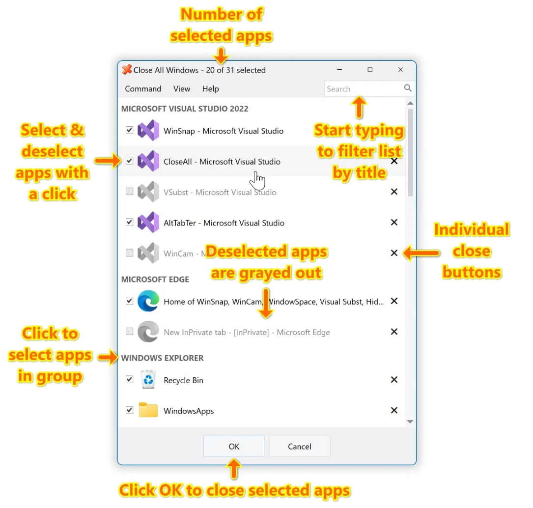 Close All Windows at Once with Just a Single Click – Super Fast & Easy App - NTWind Software | 165