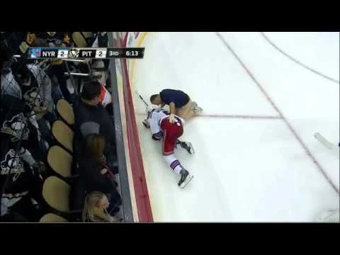 Evgeni Malkin runs over Dan Giarardi 11/15/14 | youtube.com | 34047