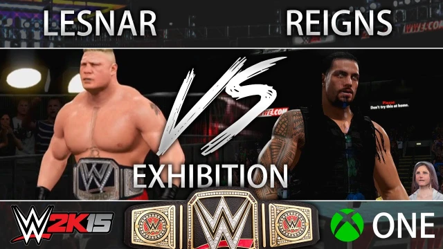 WWE 2K15 - Brock Lesnar vs Roman Reigns (Xbox One Next Gen Graphics) | youtube.com | 50074
