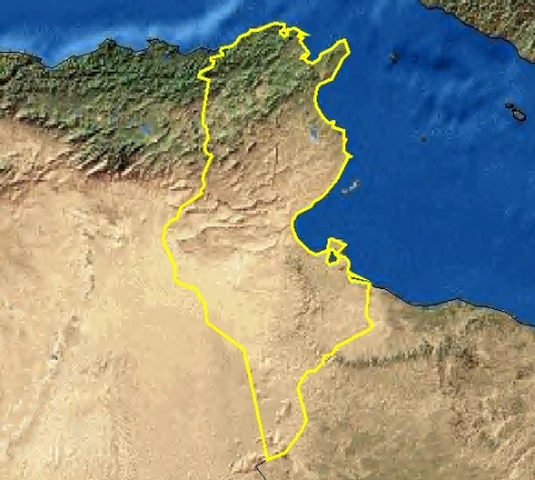 تونس خريطة صماء | 59536