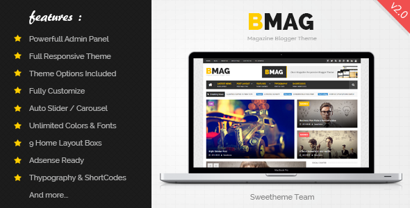 BMAG - Magazine Responsive Blogger Template | 64567