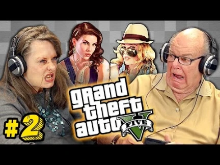 Elders Play Grand Theft Auto V #2 (Elders React: Gaming) | 72745