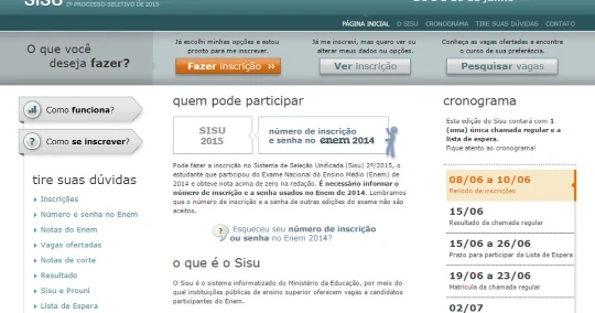 Sisu do meio do ano passa de 460 mil candidatos no primeiro dia do prazo,Sisu 2015, Sisu Inscrições, Inscrição Sisu 2015 | 76285
