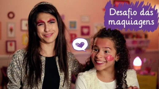 Desafio da maquiagem com Fe Concon e Gabriella Saraivah ❤ Mundo da Menina | 76354