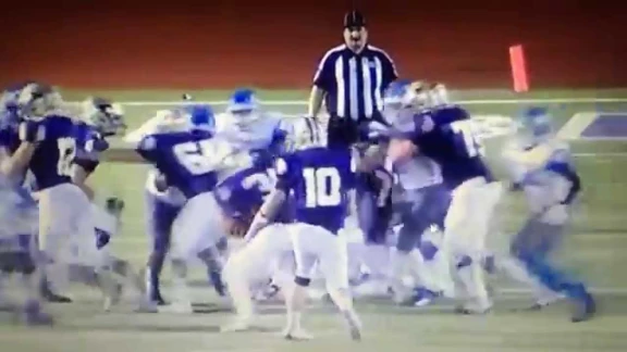 San Antonio Texas high school football players target ref because of a bad call. | youtube.com | 90203