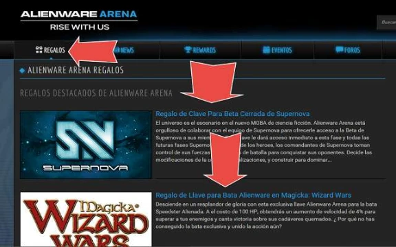 Access to the site will find section at the top in the name of REGALOS or gifts you press it and you'll find all the gam | 92735