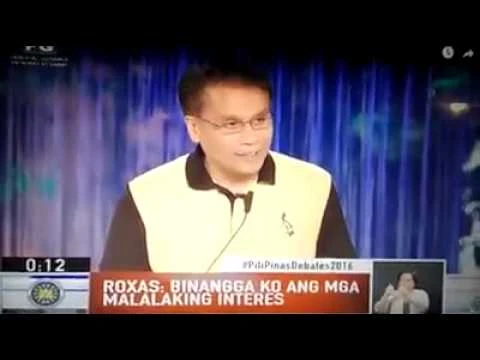 MAR ROXAS SCRIPTED ANSWERS ON DEBATE